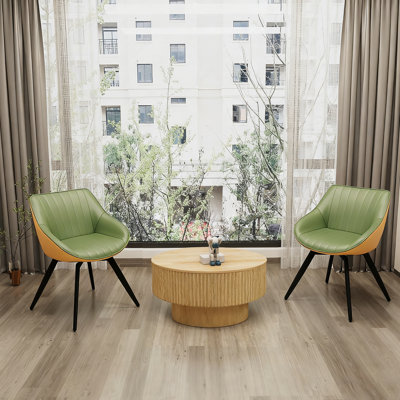 3 Pieces Table Set,  Modern Round Table And 2 Dining Chairs For Kitchen And Home