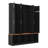 Hall Tree With 4 Hidden Hanging Hooks, Versatile Walnut Seating Bench With 8 Doors, Entryway Shoe Cabinet With Open Compartments-1953416170