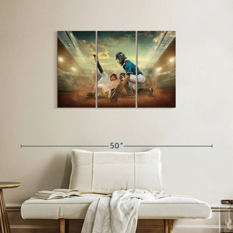 Sireci Baseball Action, 24" H x 38" W