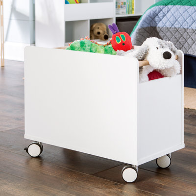 KidSpace White Toy Chest with Wheels