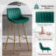 Ensemble de tabourets de bar, tabouret de comptoir rembourré en velours avec structure en métal solide et dossier bas en velours-1878013627-1878013628-1878013631