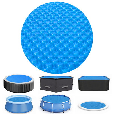 Winado 8 Mil 12 Ft. Housse solaire bleue ronde pour piscine