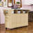 Rolling Kitchen Island Cart with 2 Drop Leaves, Power Outlet, 4 Fluted Doors and Spice Rack-1185910304