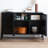 Retro Black Solid Wood Sideboard