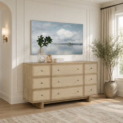 Kimpton Beige Oak 9-drawer Dresser Cabinet