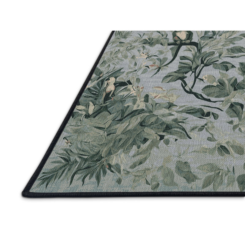 Tapis gris lavable à la machine, Carré 3 pi