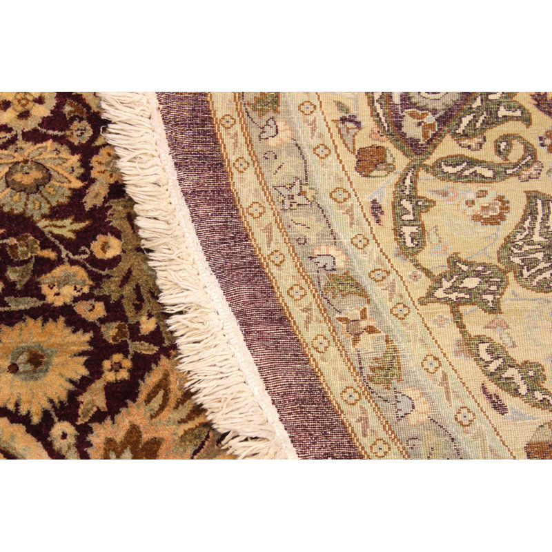 Tapis oriental brun en laine noué à la main 10 pi 1 po Devia