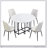 Solid Wood Dining Table Set with Bench - 6-Piece Upholstered Rectangular Dining Room Table Set, Modern Farmhouse Design