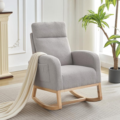 Chaise berçante pour chambre de bébé, chaise berçante et dossier haut