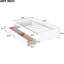 Lit simple avec 2 tiroirs, bois d'hévéa blanc, glissières de tiroir silencieuses et lisses-129982921