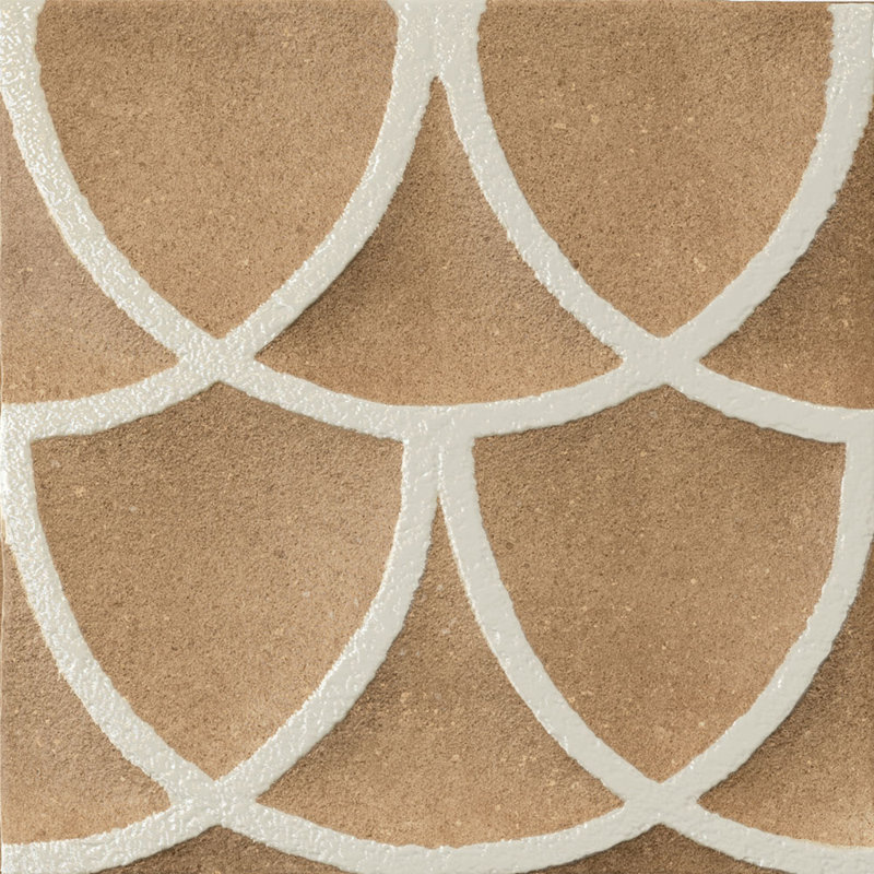 Carreau de porcelaine décoratif Forma Vitrea fabriqué à la main 8 x 8 po, Rouge