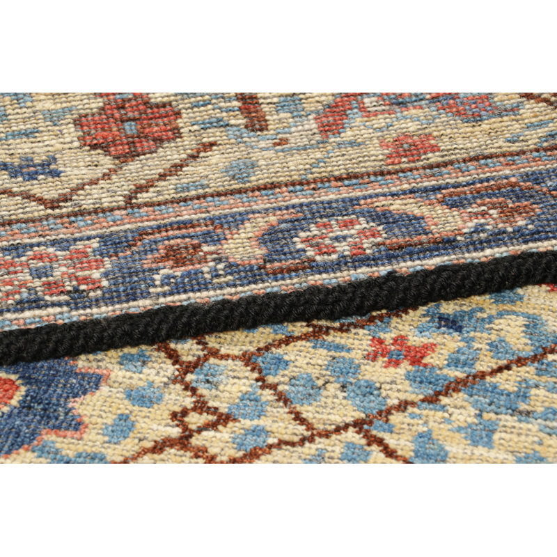 Rug & Kilim’S  Bakhtiari Style Rug In Beige With Colorful Floral Patterns, Rectangle 5' x 8'