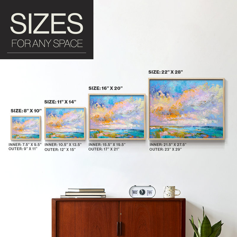 perfect Afternoon -Framed Print - Restickable, 22" H x 28" W, Natural