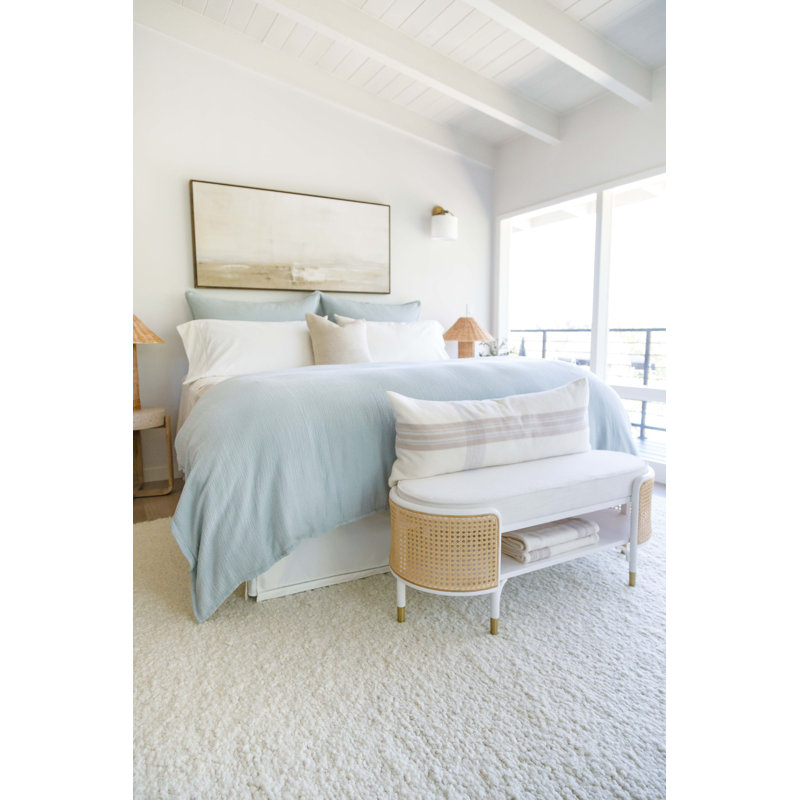 Waverly Duvet Cover, Queen Duvet Cover + 2 Standard Shams, Shore Blue