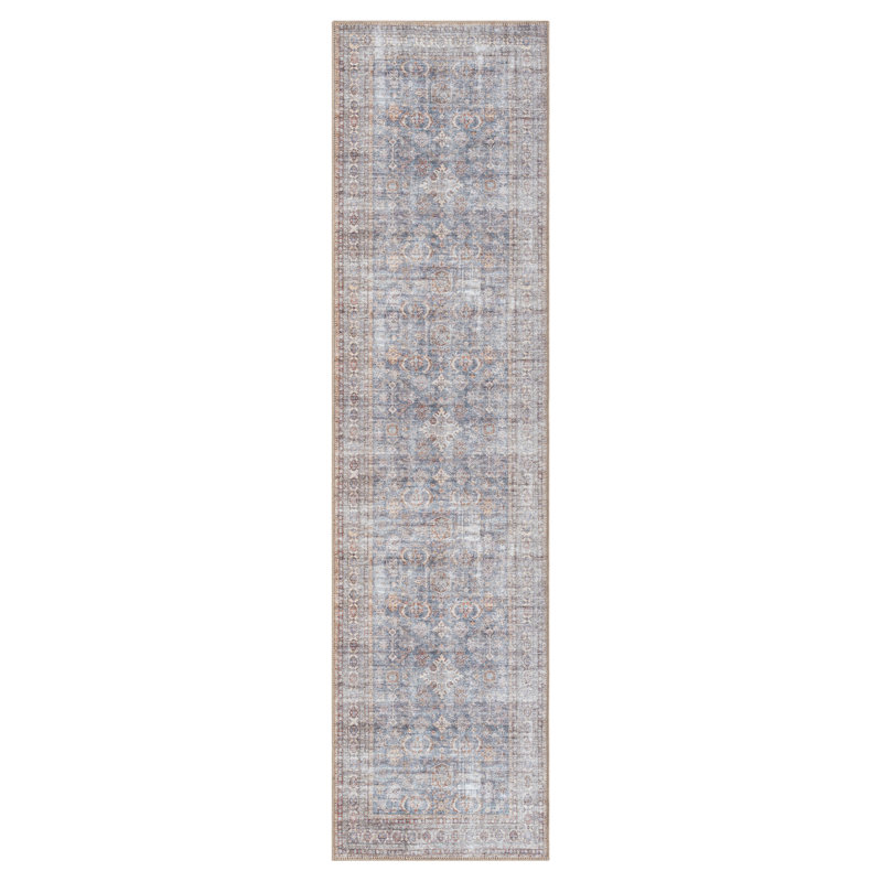 Washable Oriental Indoor Rug, Runner 2'7" x 7'