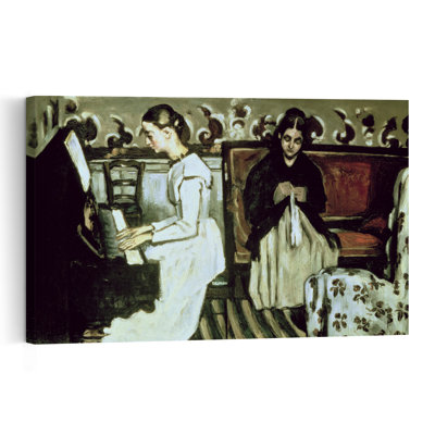 Jeune fille au piano, 1868-1869, estampe d'art mural abstraite contemporaine