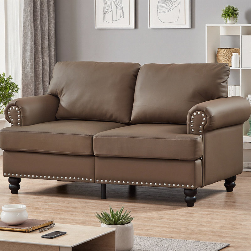 Canapé 59,5 po Modern Classic Classic, Brun