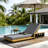Modern Coastal Acacia Wood Chaise Lounge With Rope Accents And Adjustable Backrest-123651433