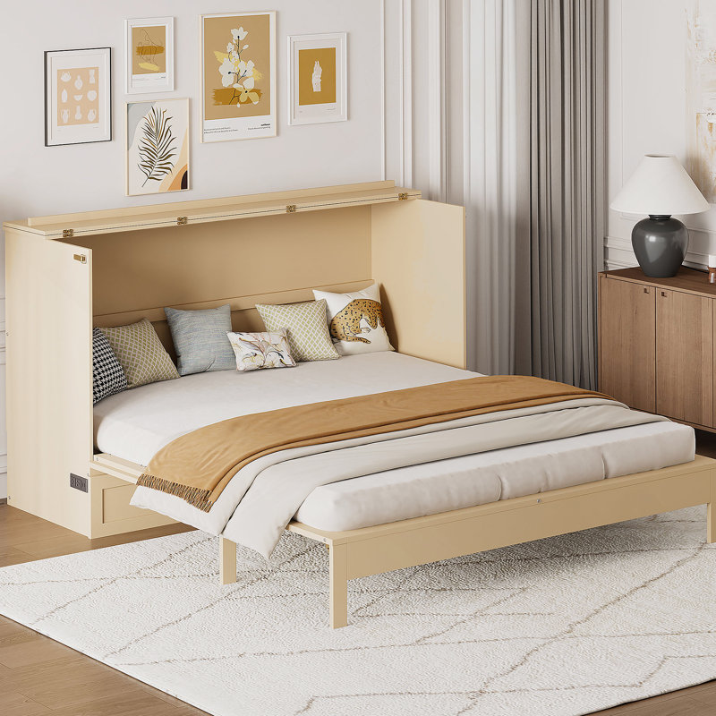 Lit escamotable avec tiroirs de rangement Murphy, Gold