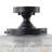 Modern 12.2" 3-Light Matte Black Flush Mount Ceiling Light with Textured Clear Glass Shade