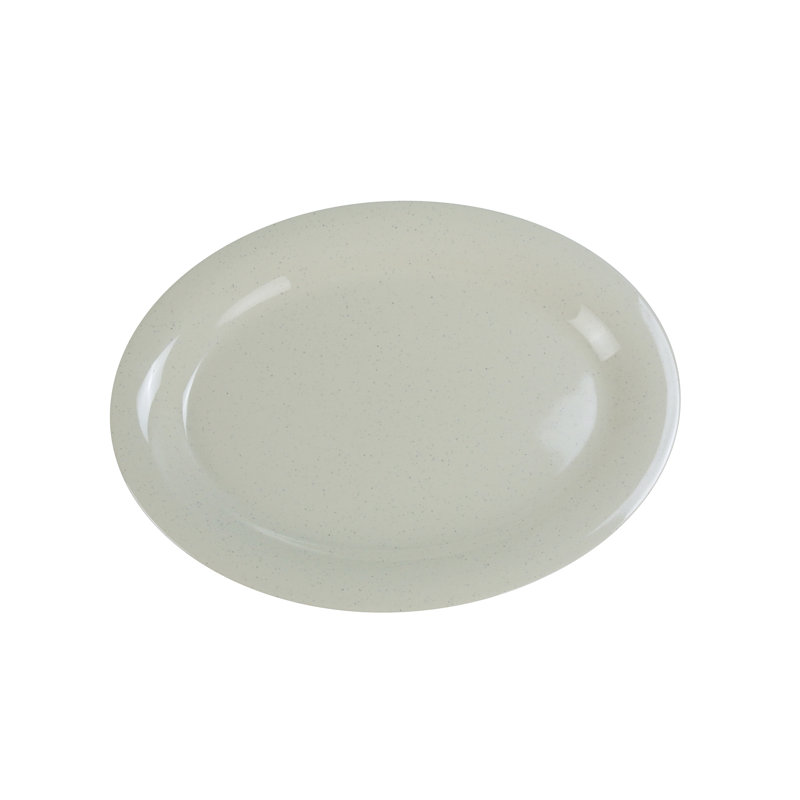 Yanco Ardis Melamine Platter, 12"L x 9"W x 0.875" H