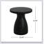 Table d'appoint d'extérieur en travertin MGO durable et élégante, béton léger avec motif de marbre noir élégant