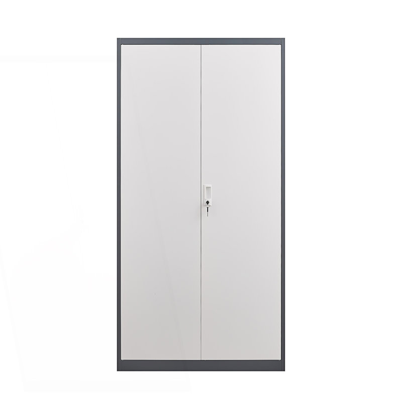 Garde-robe en métal de grande capacité avec tringle et compartiments