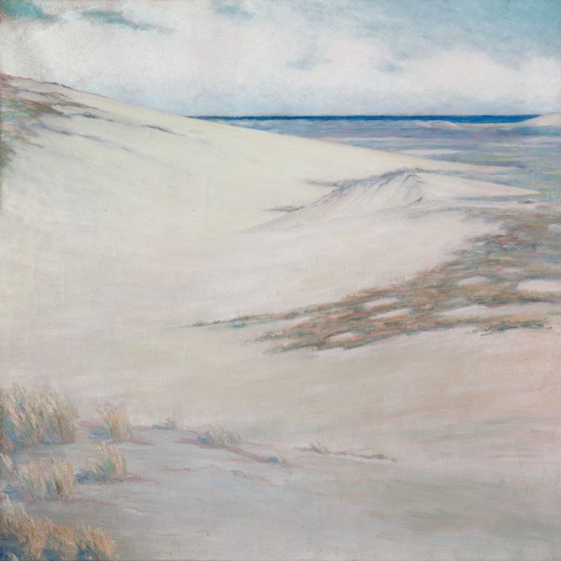 Dunes By The Water 1 Framed Print, 28" H x 28" W