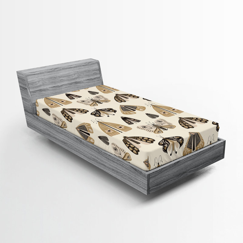 Drap-housse traditionnel américain Ambesonne, Drap-housse de taille simple