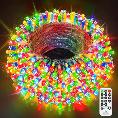 403 pi 1000 lumières de Noël à DEL décorations d'extérieur super longues guirlandes imperméables 8 modes minuterie fil de fer transparent pour l'extérieur de la maison arbre patio patio fête de mariage