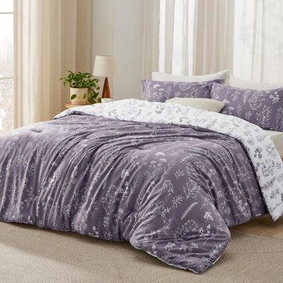 Ensemble d'édredon réversible à motif floral Best vendeur, 89 g / m²