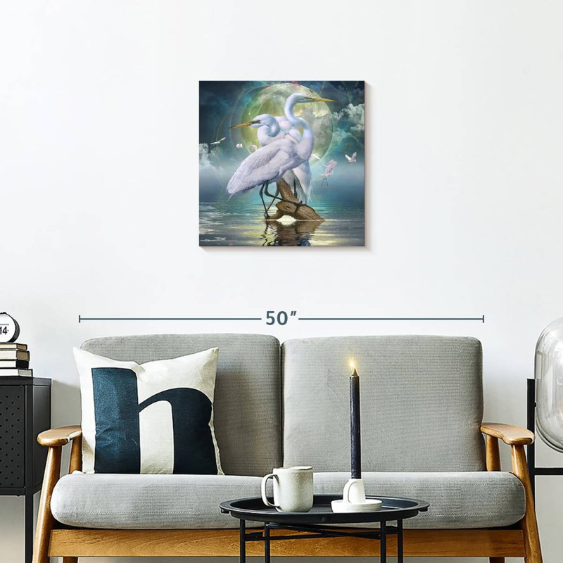 Brampt Celestial Egrets I, 20" H x 20" W