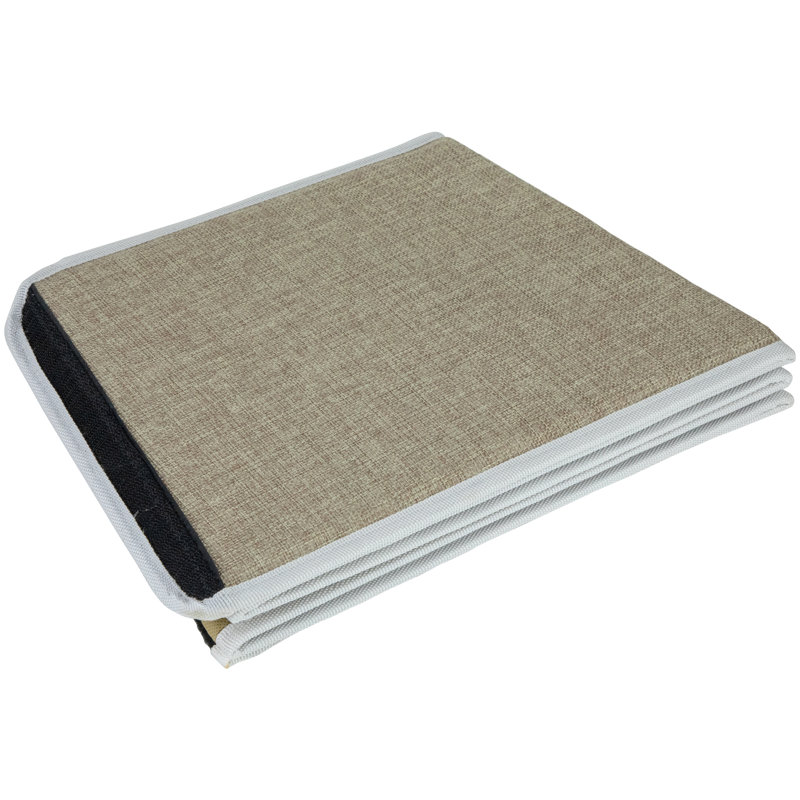 Arbre de Noël 26,75 po en toile de jute grise avec collier hexagonal de renne, Beige