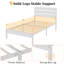 Structure de lit simple en métal avec tête et pied de lit en bois Alicia, lit plateforme rustique industriel avec support en acier robuste, aucun sommier requis, rangement sous le lit, sommier anti-bruit, blanc-1758362920-1830588106