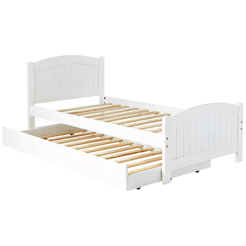 Caeleigh Kids Twin with Trundle, White
