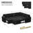Seybert U Shaped Sofa Set Large Pullout Sofa Bed Modular Sectional Couch With Storage Ottoman-101956942