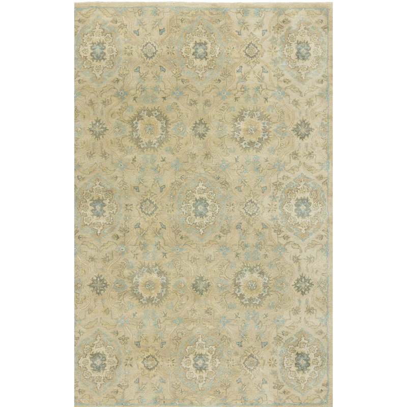 Allensville Hand Woven Wool Oriental Area Rug, Rectangle 5'6" x 8'6"