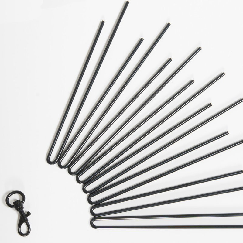 Lucky Dog 24"H Black Metal Exercise Pen with Stakes