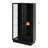 72.8 In. H Black Curio Display Cabinet With Sliding Glass Doors & 3-Color Led Lighting Glass Shelf Storage