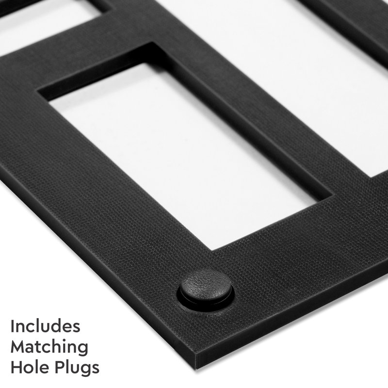 Black Polyethylene Decorative Privacy Screen Panel 2 ft. x 4 ft.