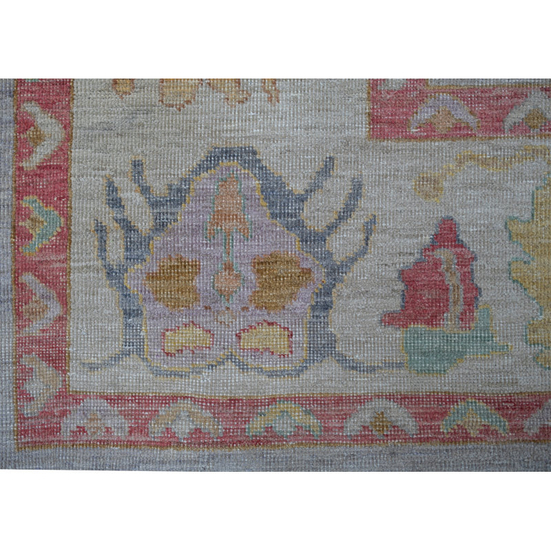 Tapis turc Oushak fait à la main 11 pi 11 po x 15 pi 3 po