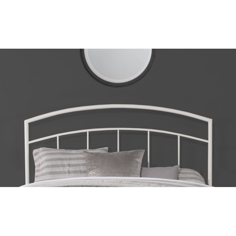 Amielle Metal Spindle Headboard Only, Full / Queen, Textured White