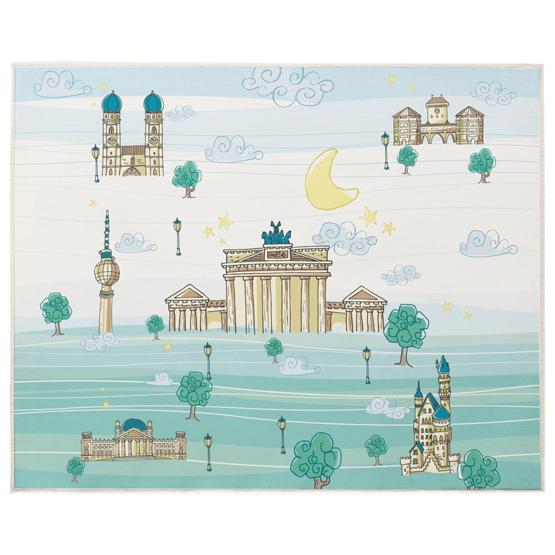Israel 90cm L Cotton Playmat, Blue/Green