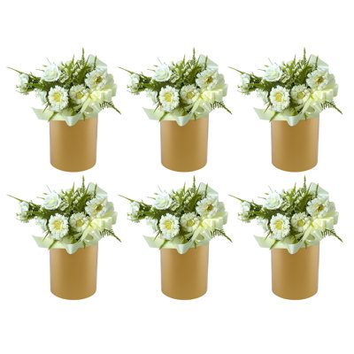 Vases dorés pour centres de mariage