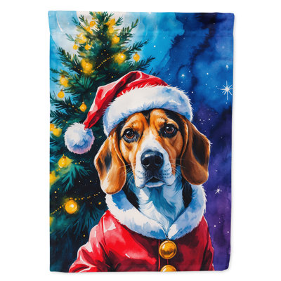 Drapeau de maison de Noël chocolat caniche chocolat