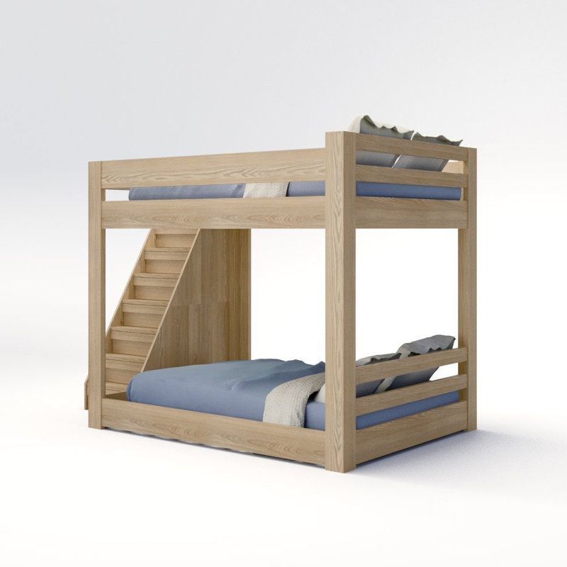 Elevated Kids Bed, Full XL, Location C, Driftwood