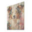 Portrait de collie ludique - Art mural en bois de chien sur bois de pin naturel-555606485