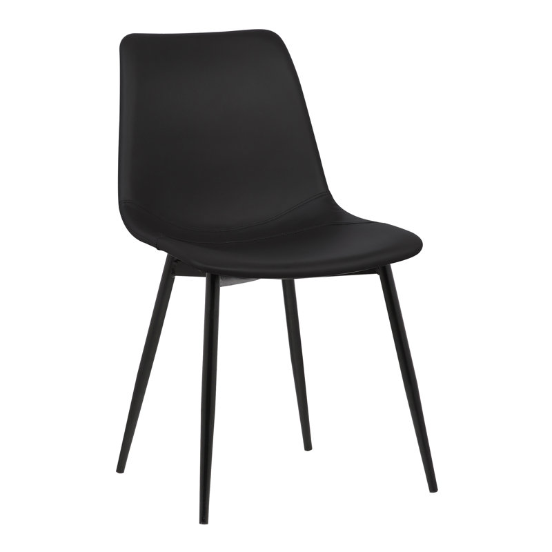 Bixler 44cm H Upholstered Side Chair, Black