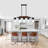 Tybalt 5 - Light Matte Black Kitchen Island Pendant