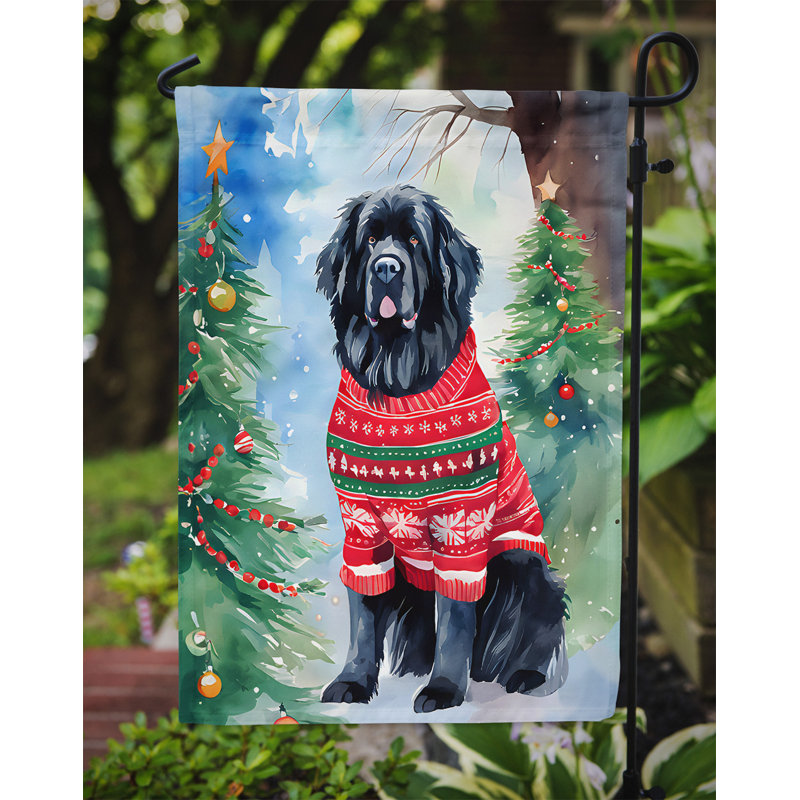 Polyester double face Noël, H 15,5 po x l 11,25 po
